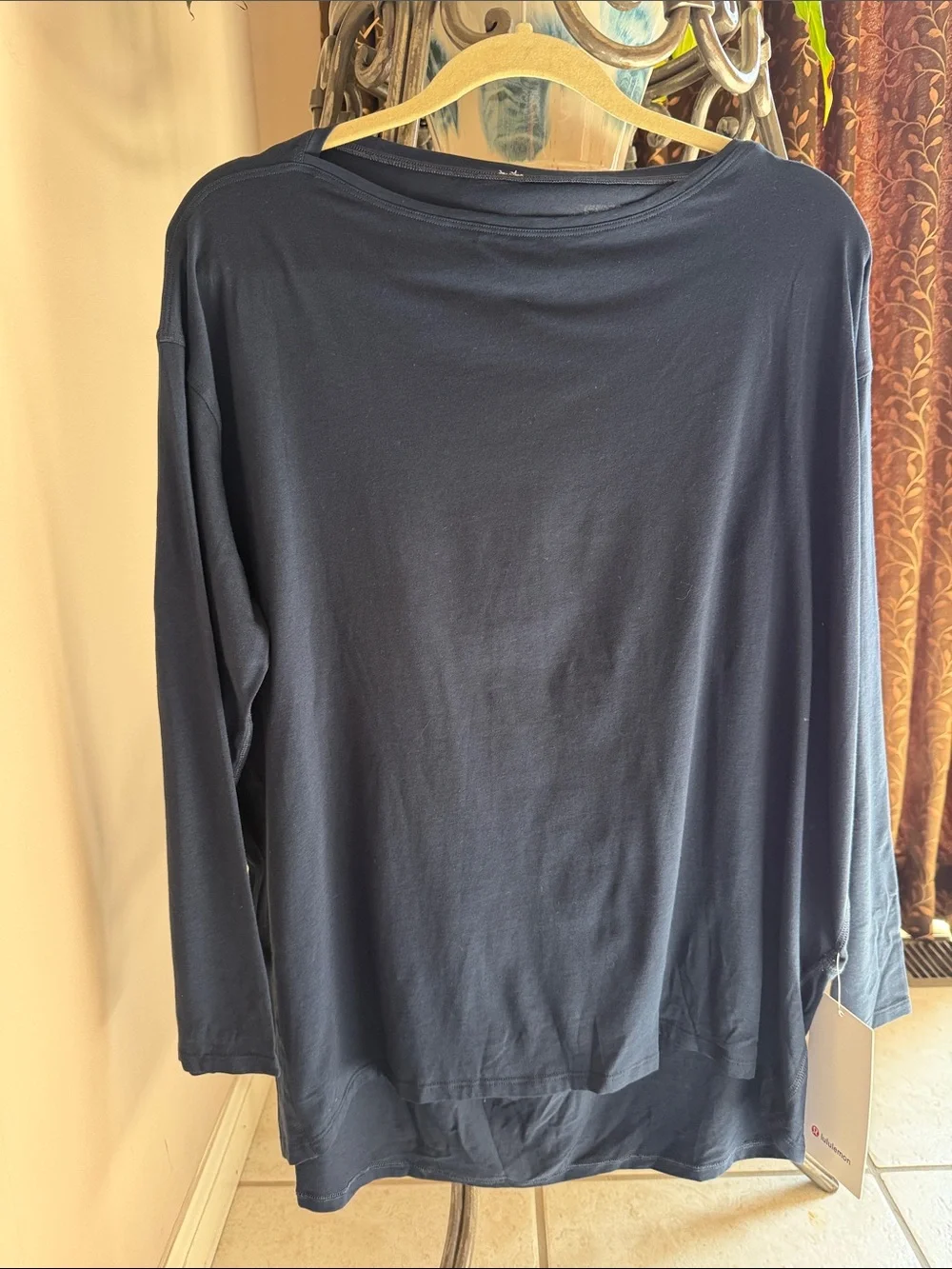 NWT Lululemon Navy Long Sleeve Crewneck Top Sz 10